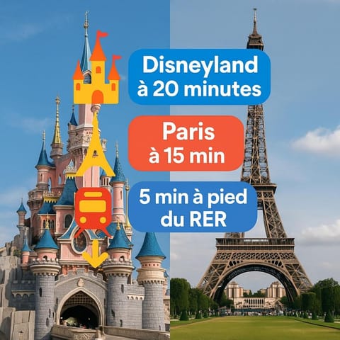 Studio 5 minutes RER A Apartment in Noisy-le-Grand