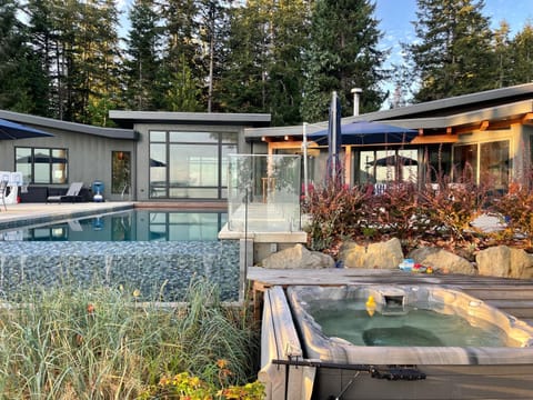Property building, Patio, Pool view, Swimming pool