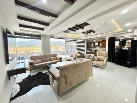 TV and multimedia, Kitchen or kitchenette, Living room, Seating area, Dining area