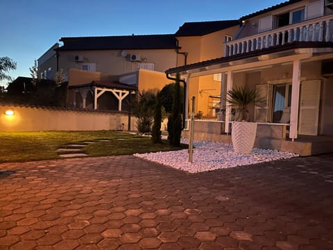 Property building, Night, Garden