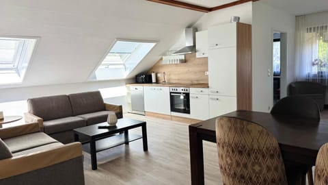 Kitchen or kitchenette, Living room, Seating area, Dining area, oven, stove, toaster