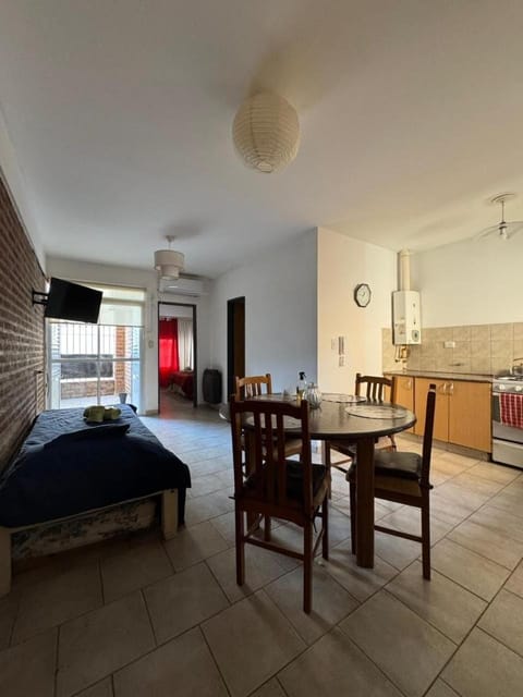 Bed, Living room, Dining area