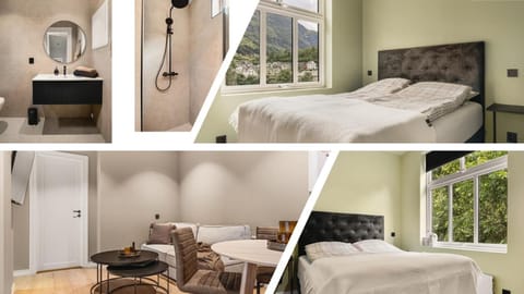 Bed, Living room, Photo of the whole room, Seating area, Bedroom