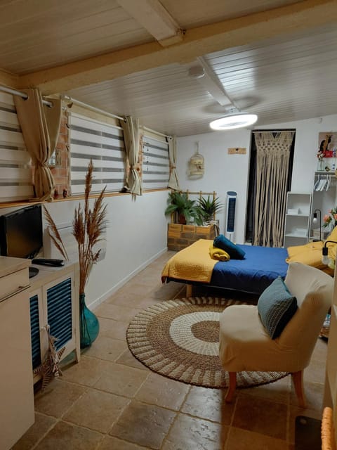 Bed, TV and multimedia, Living room, Photo of the whole room, Bedroom, air conditioner