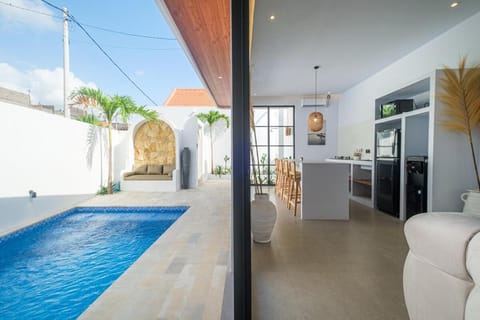 Living room, Pool view, Swimming pool