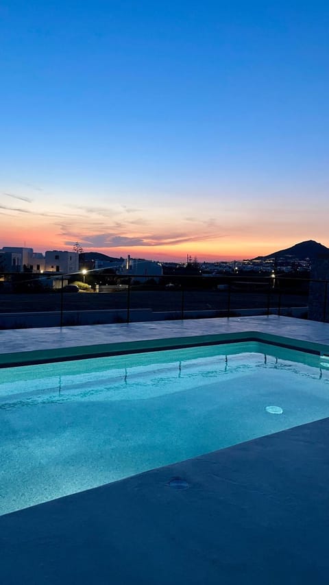 Natural landscape, Pool view, Swimming pool, Sunset