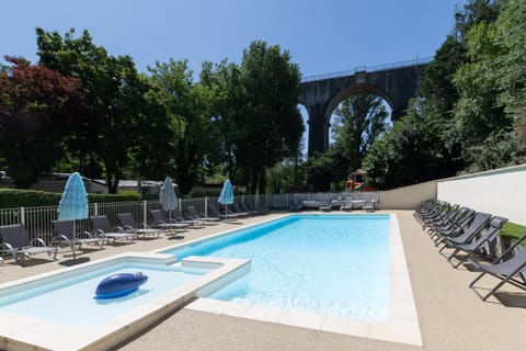 Property building, Living room, Swimming pool