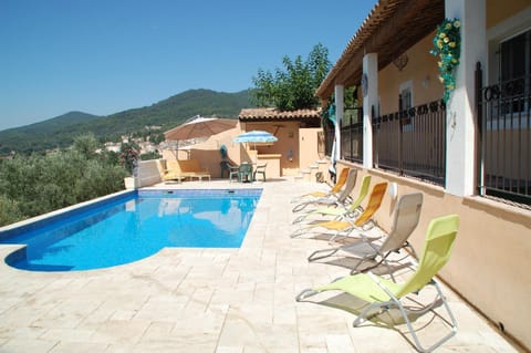 Property building, Living room, Swimming pool