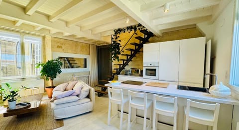 Living room, kitchen