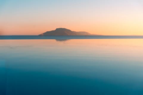 Natural landscape, Sea view, Sunset