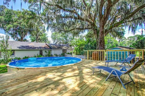 Natural landscape, Pool view, Swimming pool, sunbed