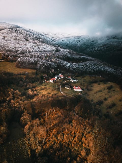 Off site, Natural landscape, Bird's eye view, Winter, Mountain view