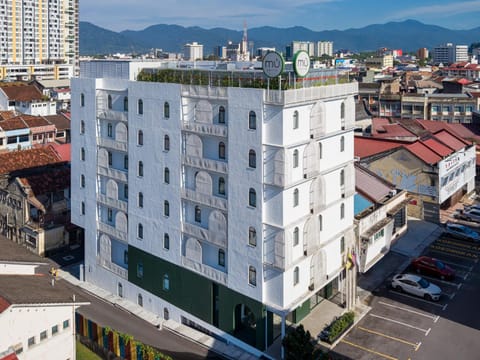 Property building, Facade/entrance, Bird's eye view, City view