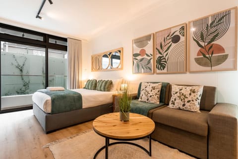 Bed, Balcony/Terrace, Living room, Photo of the whole room, Seating area, Bedroom
