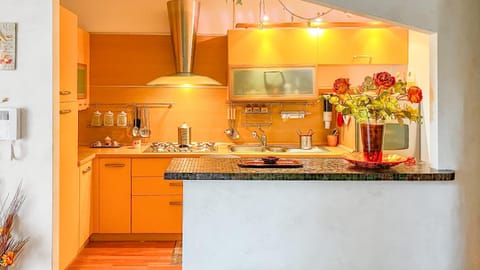 Kitchen or kitchenette, dishwasher, stove