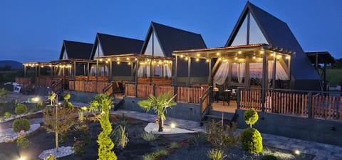 Property building, Night, Garden, Garden