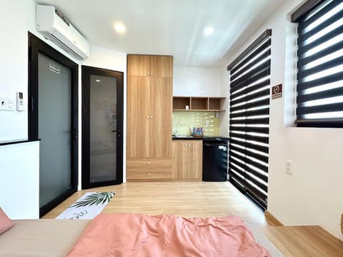 Bed, Bedroom, stove, wardrobe