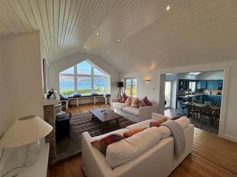 Frontline Beach House access via private steps House in Longford