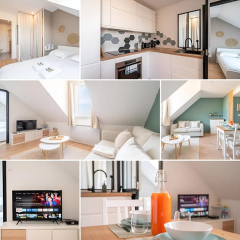 Bed, TV and multimedia, Kitchen or kitchenette, Photo of the whole room, Dining area, Bedroom