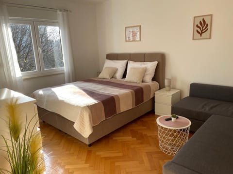 Bed, Living room, Photo of the whole room, Seating area, Bedroom