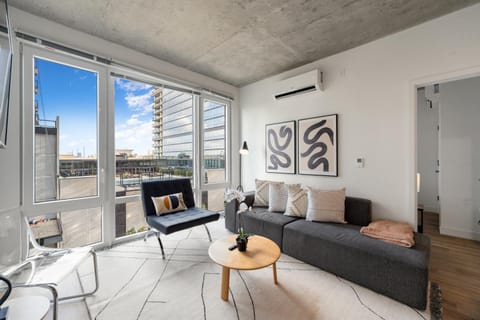 View (from property/room), Living room, Seating area, air conditioner
