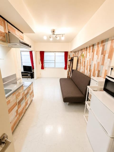 Living room, kitchen