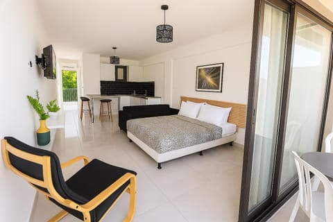 Bed, Living room, Photo of the whole room, Seating area, Bedroom