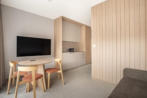 Kitchen or kitchenette, Living room, Dining area