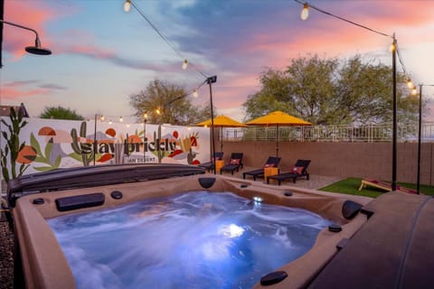 Hot Tub, Sunset, sunbed