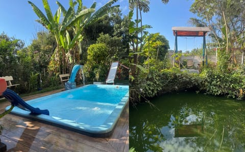 Natural landscape, Garden, Garden view, Pool view, Swimming pool