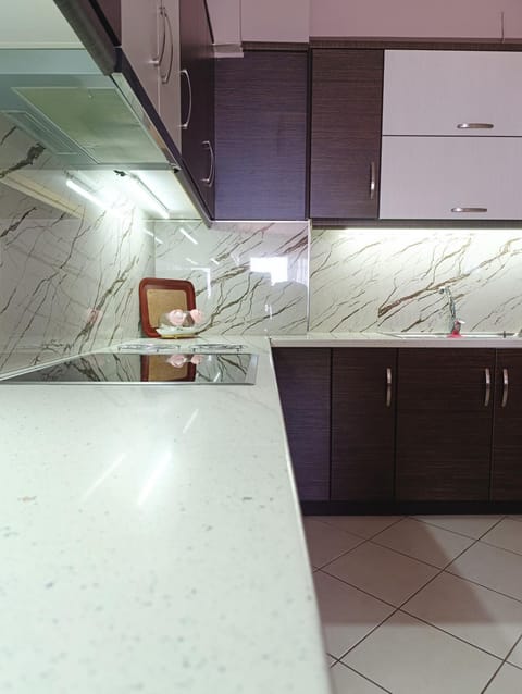 Kitchen or kitchenette, minibar, stove