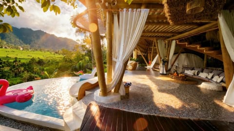 Natural landscape, Garden view, Swimming pool, Sunrise