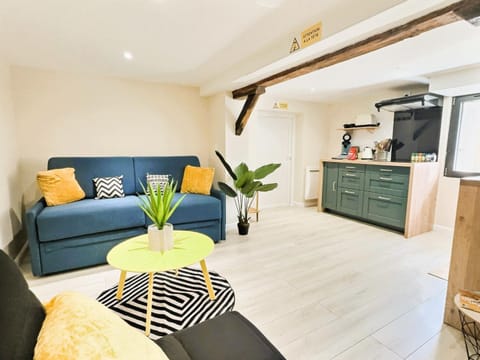 Kitchen or kitchenette, Living room, Seating area, stove, kitchen
