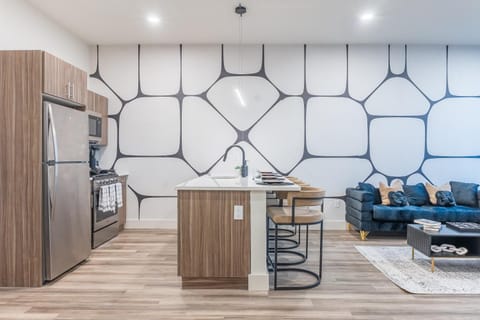 Living room, Dining area, Dinner, microwave, oven, stove, kitchen, kitchen
