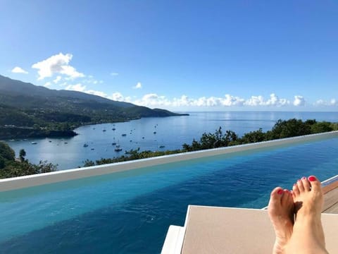 Natural landscape, View (from property/room), Balcony/Terrace, Mountain view, Pool view, Sea view, Swimming pool, sunbed