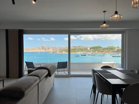 Living room, Seating area, Dining area, Sea view