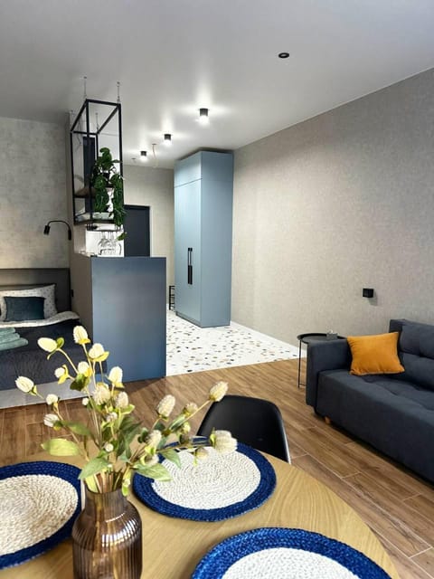 Kitchen or kitchenette, Living room, Dining area