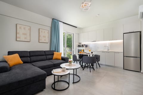 Kitchen or kitchenette, Living room, Seating area, Dining area, oven