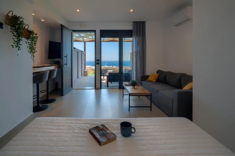 Bed, Living room, Sea view
