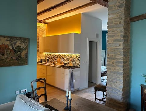 Kitchen or kitchenette, Living room, Dining area