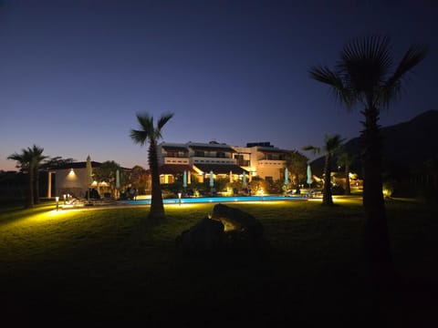 Night, Pool view, Swimming pool