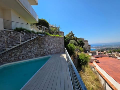 View (from property/room), Balcony/Terrace, Pool view, Sea view, Swimming pool