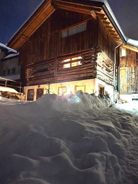 Property building, Night, Winter