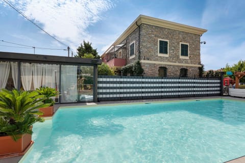 Property building, Living room, Swimming pool