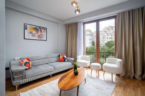 Living room, Seating area, Garden view, Quiet street view