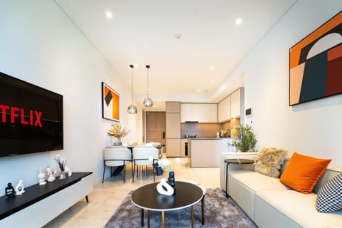 Living room, kitchen