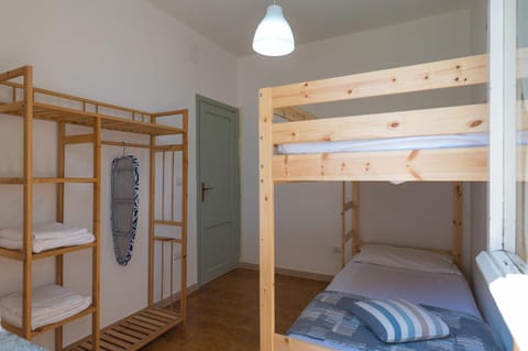 Bed, Photo of the whole room, Bedroom, bunk bed, wardrobe