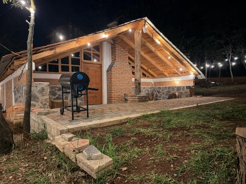 Property building, Patio, Night, BBQ facilities, Garden, Garden view