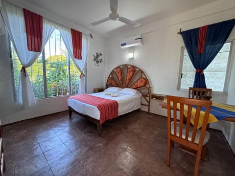 Photo of the whole room, air conditioner