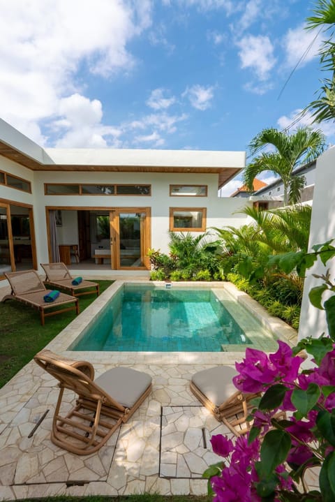 Property building, Patio, Day, Garden, Garden view, Pool view, Swimming pool, sunbed
